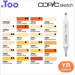 300x300 Copic Sketch Marker Pen Yr(Yellow Red) Color Series Ebay - Copic Sketch Colors