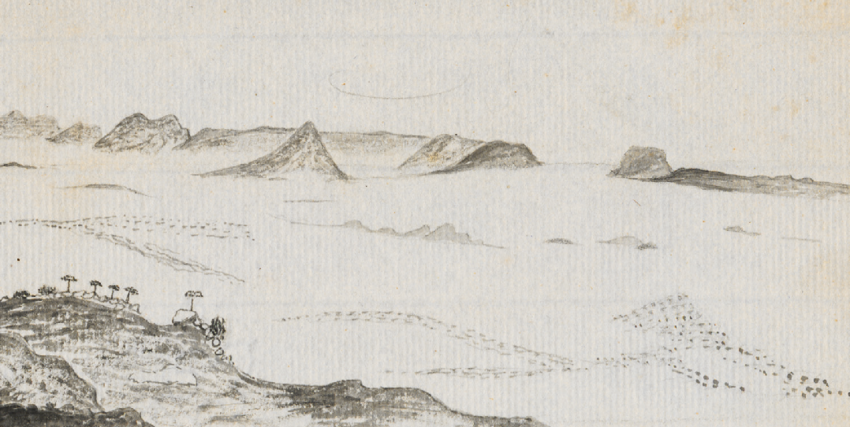 850x427 Sketch Of The Copper Mountains To The North Of Kaditshwene Hill - Copper Sketch
