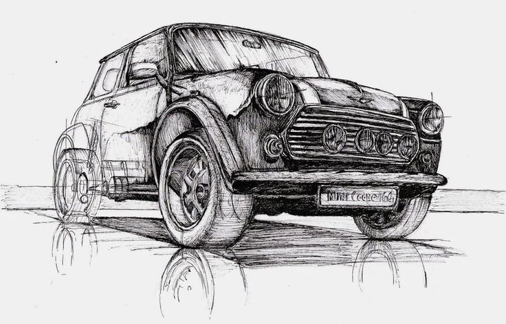 736x472 Mini Cooper Sketch - Copper Sketch
