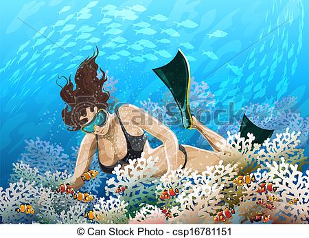 450x346 Coral Reef Clipart Sketch - Coral Reef Sketch