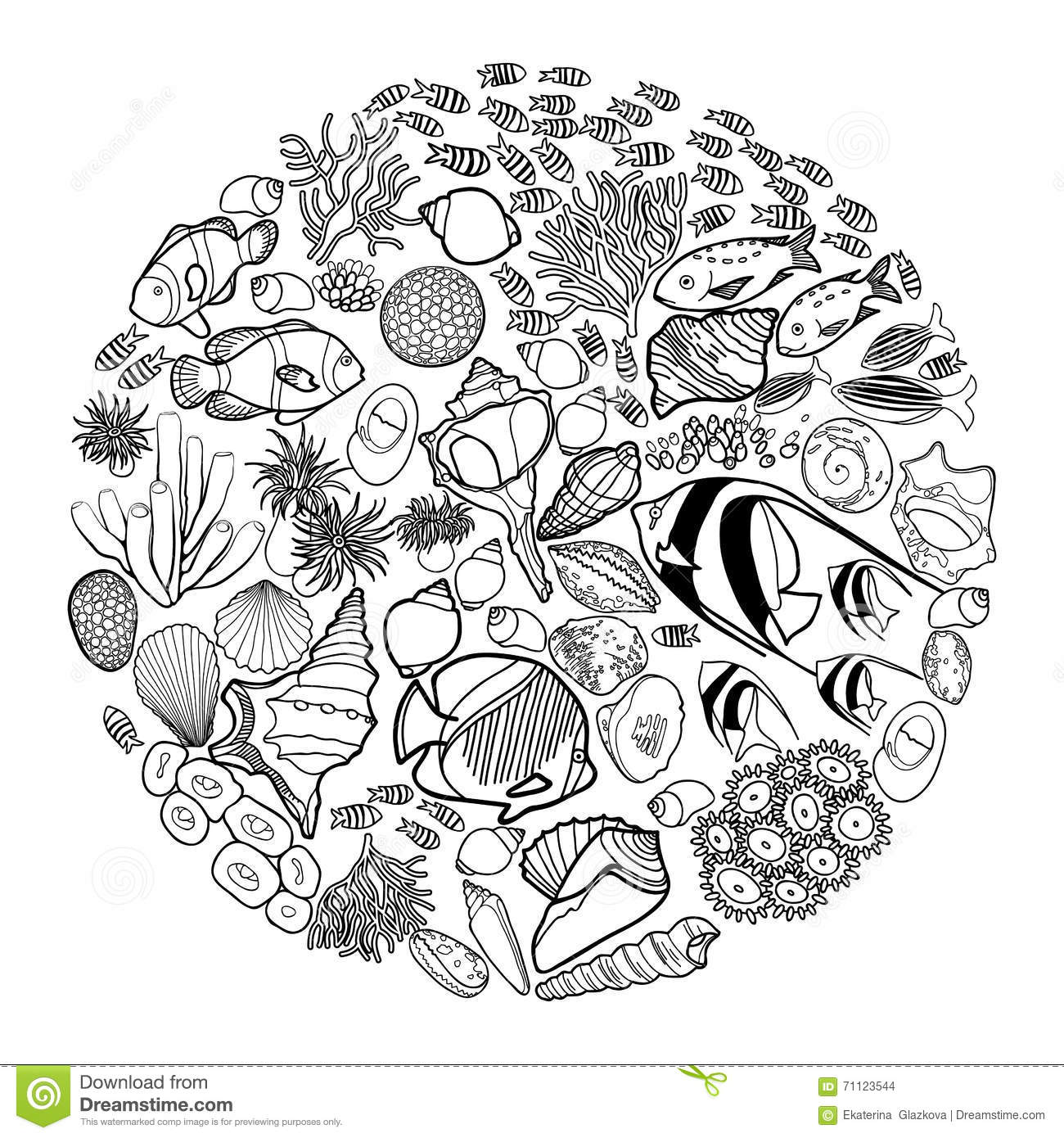 1300x1390 Coral Reefs Drawing - Coral Reef Sketch