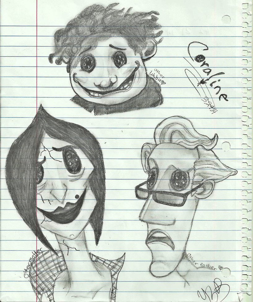 818x977 Coraline Sketches By Verseapetrova - Coraline Sketch