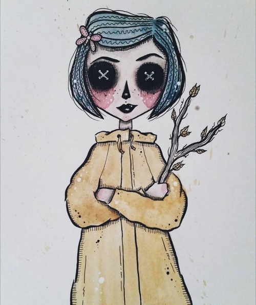 Coraline Sketch at PaintingValley.com | Explore collection of Coraline ...