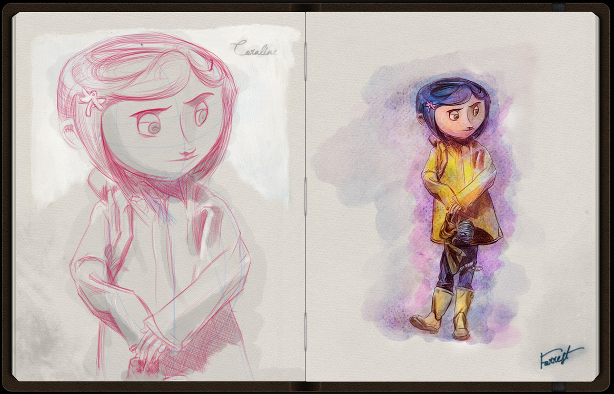 1200x771 Coraline Sketch Book - Coraline Sketch