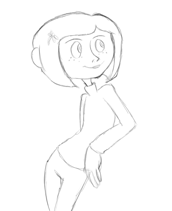576x709 Coraline - Coraline Sketch