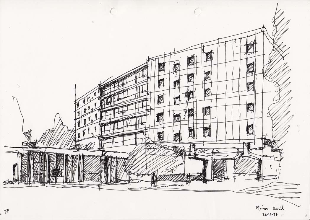 1049x745 Maison Du Ciup Paris Costa Le Corbusier) A - Corbusier Sketches