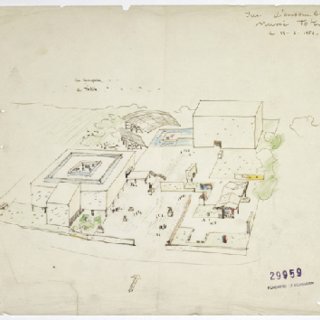 320x320 One Of The First Sketches Of The Museum Site By Le Corbusier - Corbusier Sketches