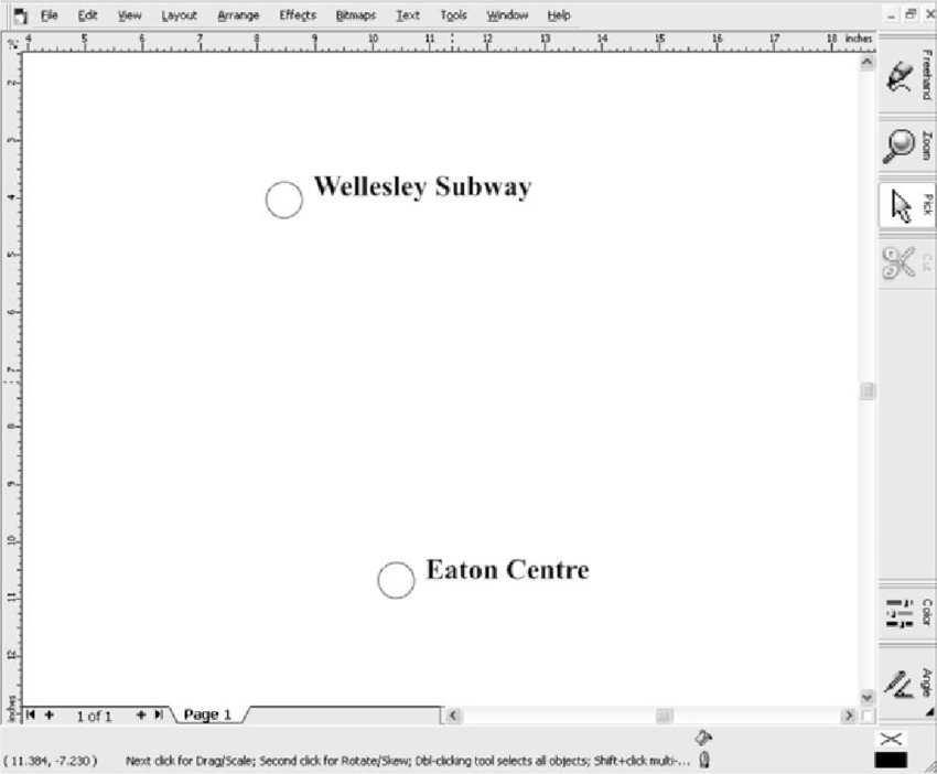 850x702 Sketch Map Interface On Tablet Pc, Showing Simplified Coreldraw - Corel Draw Sketch