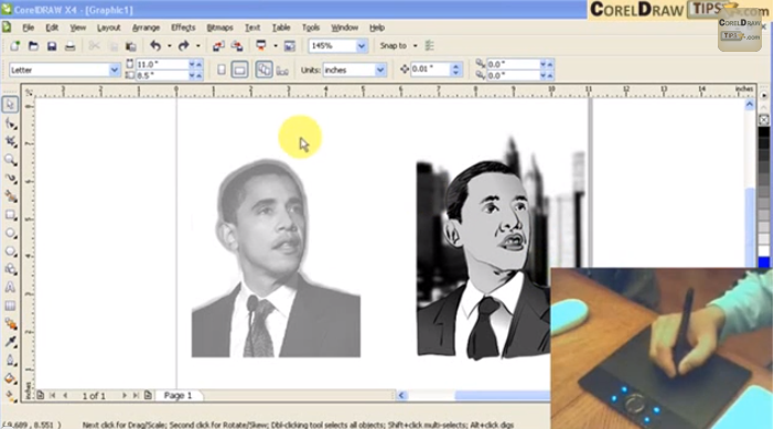 702x389 Sketching Using The Wacom Bamboo Tablet In Coreldraw - Corel Sketch