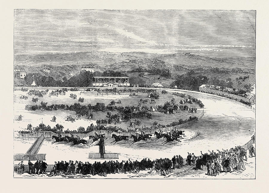 900x644 Cork Park Races The Grand National Steeplechase 1869 Drawing By - Cork Sketch