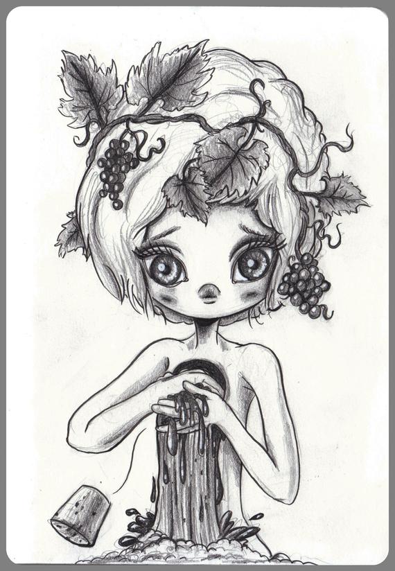 570x824 Day 93 New Year Midnight Pop The Cork Original Sketch A Etsy - Cork Sketch