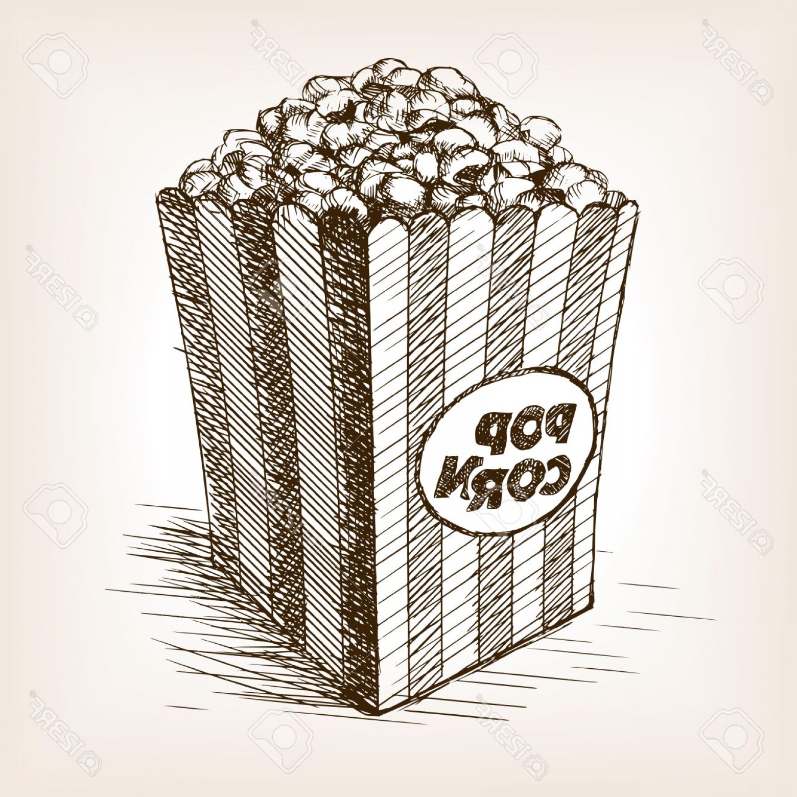 1560x1560 Photostock Vector Pop Corn Sketch Style Vector Illustration Old - Corn Sketch