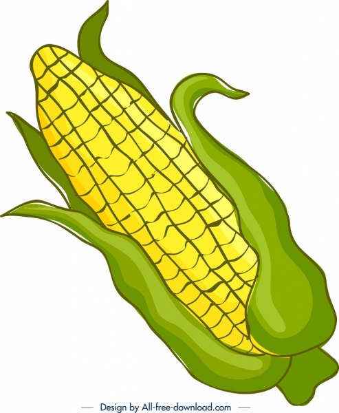 493x600 Plant Background Corn Icon Colored Handdrawn Sketch Free Vector In - Corn Sketch