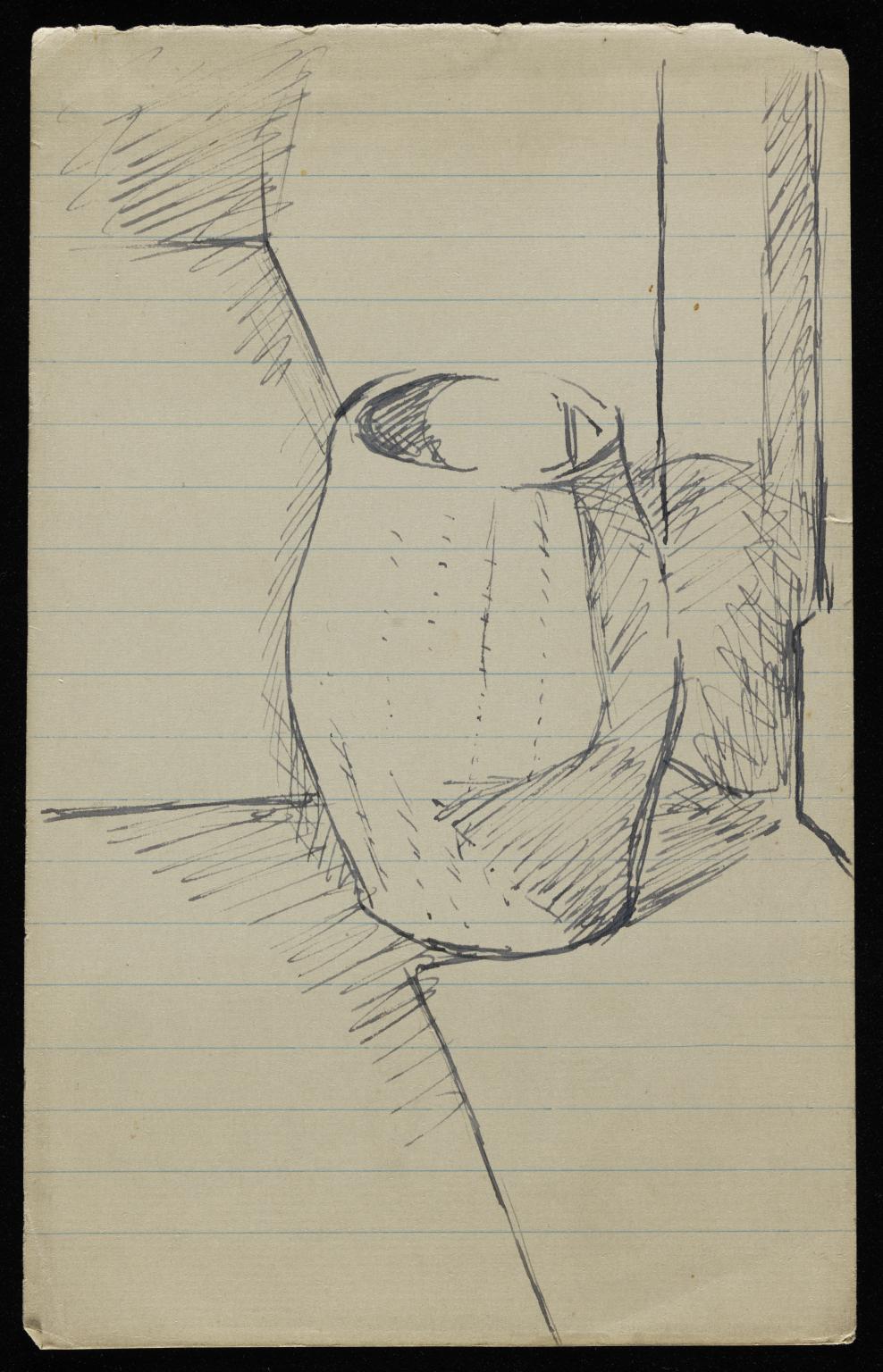 988x1536 Sketch Of A Still Life With A Vase Standing In The Corner Of A - Corner Sketch