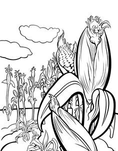 236x302 Cornfield Coloring Page - Cornfield Sketch