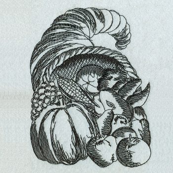 350x350 Cornucopia Sketch Magic Stock Art - Cornucopia Sketch