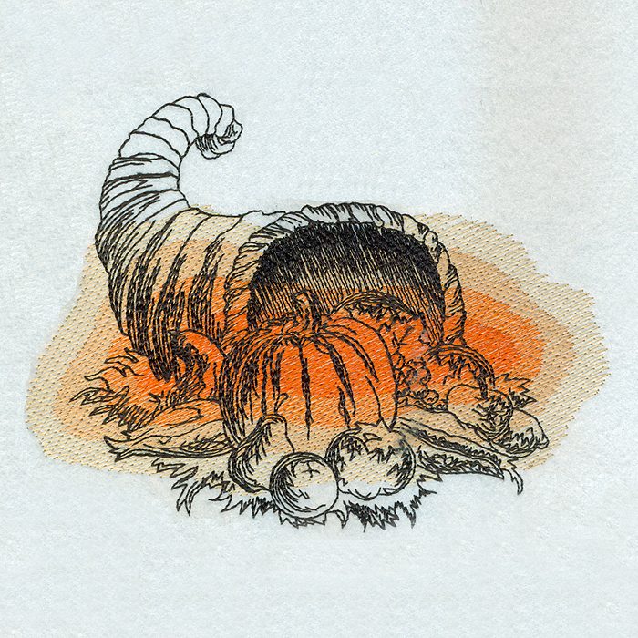 700x700 Shaded Cornucopia Sketch M Magic Stock Art - Cornucopia Sketch