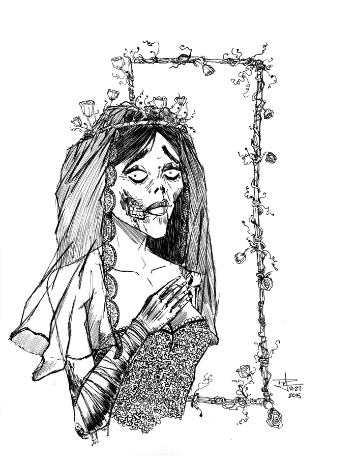 700x906 The Corpse Bride Original Art Phillip Ginn - Corpse Bride Sketch