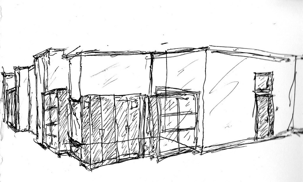 1024x615 Hall Corridor Sketch By Rdrta - Corridor Sketch