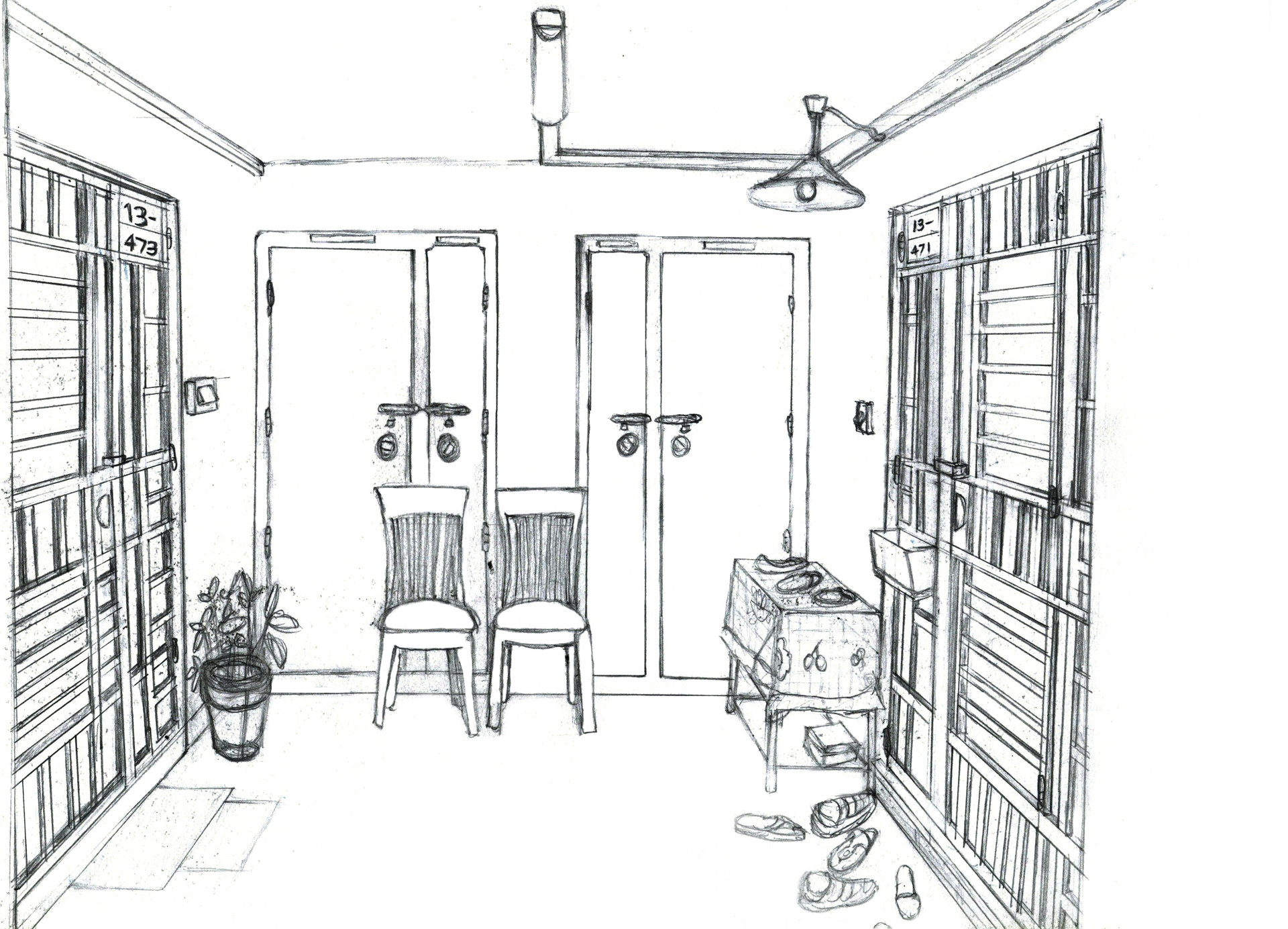 1920x1384 Ian Tan - Corridor Sketch