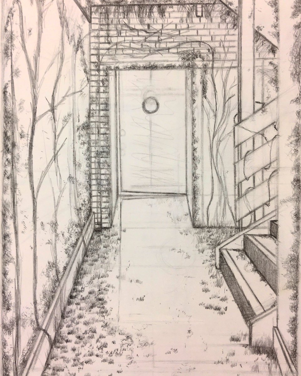 960x1200 Nathan Downie On Twitter @meniergallery Corridor Sketch - Corridor Sketch
