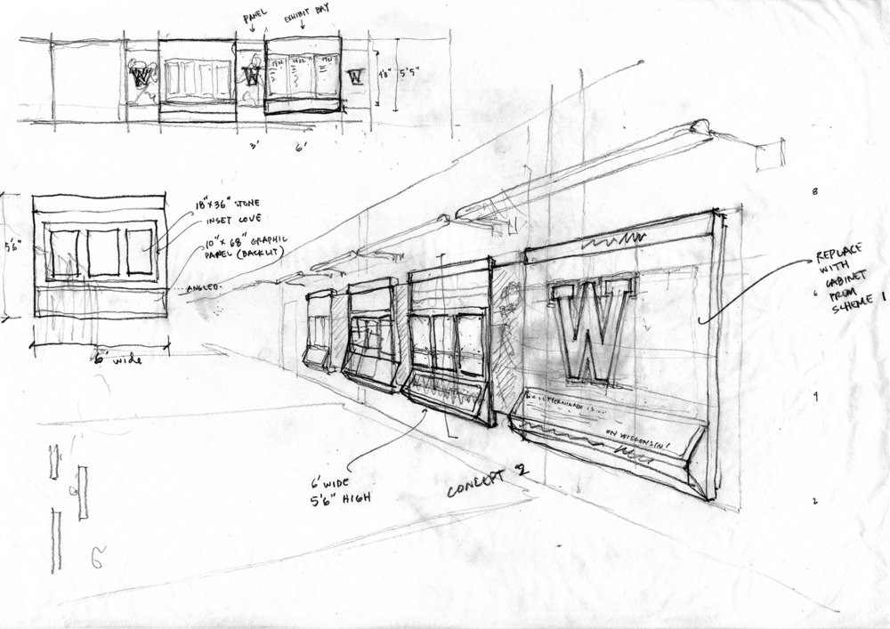 1000x707 Wall Of Champions - Corridor Sketch