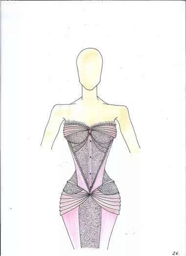 381x524 Corset Sketch Corsets Sketches, Corset And Fashion - Corset Sketch