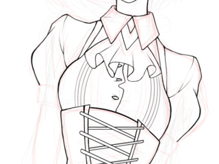 320x240 Wip! Iphone Drawing On Autodesk Sketchbook C I Like Drawing - Corset Sketch