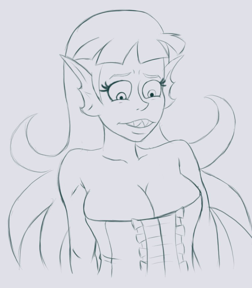 837x955 Chao In A Corset Sketch By Icelandpricess - Corset Sketch