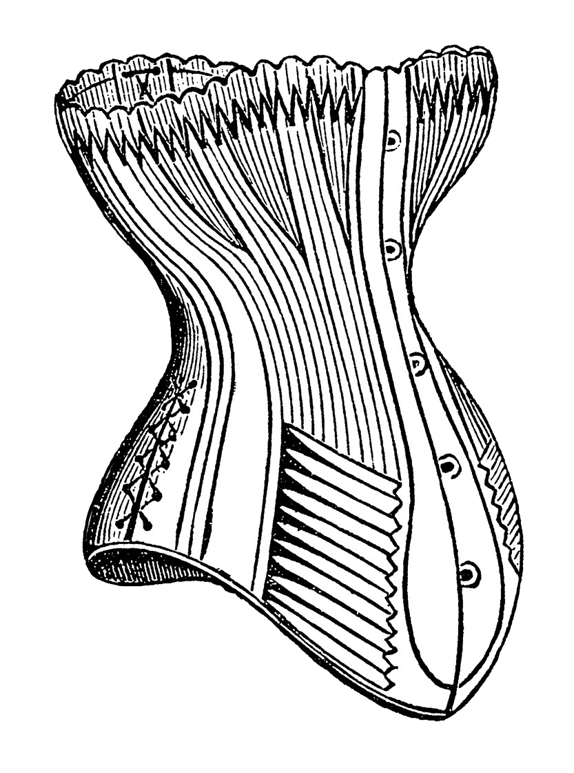 833x1121 Collection Of Free Corset Drawing. Download On Ubisafe - Corset Sketch