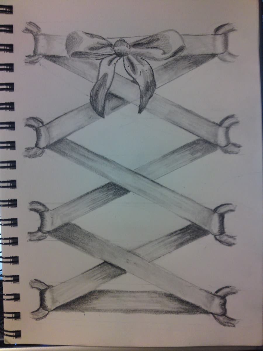 900x1200 Corset Tattoo Sketch - Corset Sketch