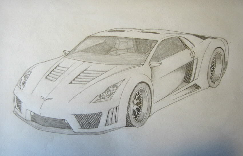 850x544 Corvette Sketch - Corvette Sketch