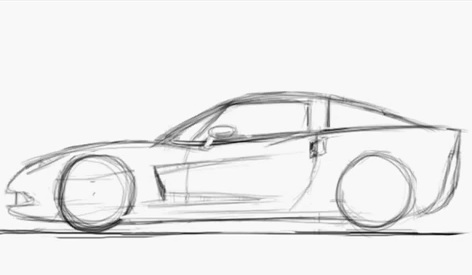 472x275 Video Learn How To Sketch A C6 Corvette - Corvette Sketch