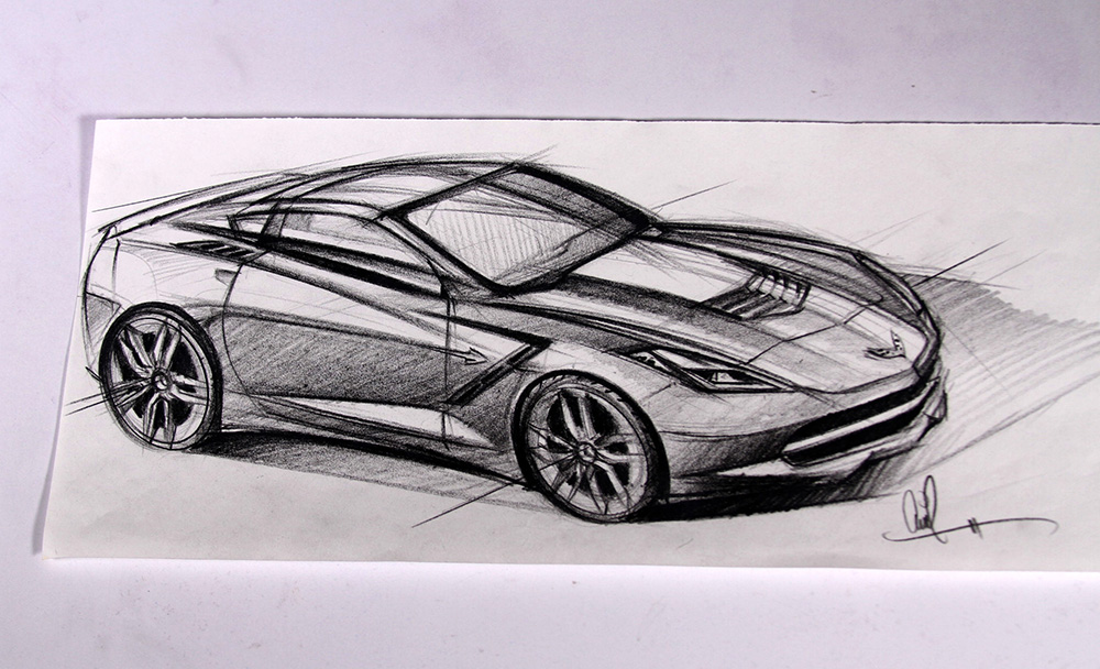 1000x608 2014 Corvette Sketch Sidequesting - Corvette Sketch