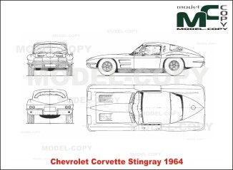 326x239 Chevrolet Corvette Stingray (1964) - Corvette Stingray Sketch