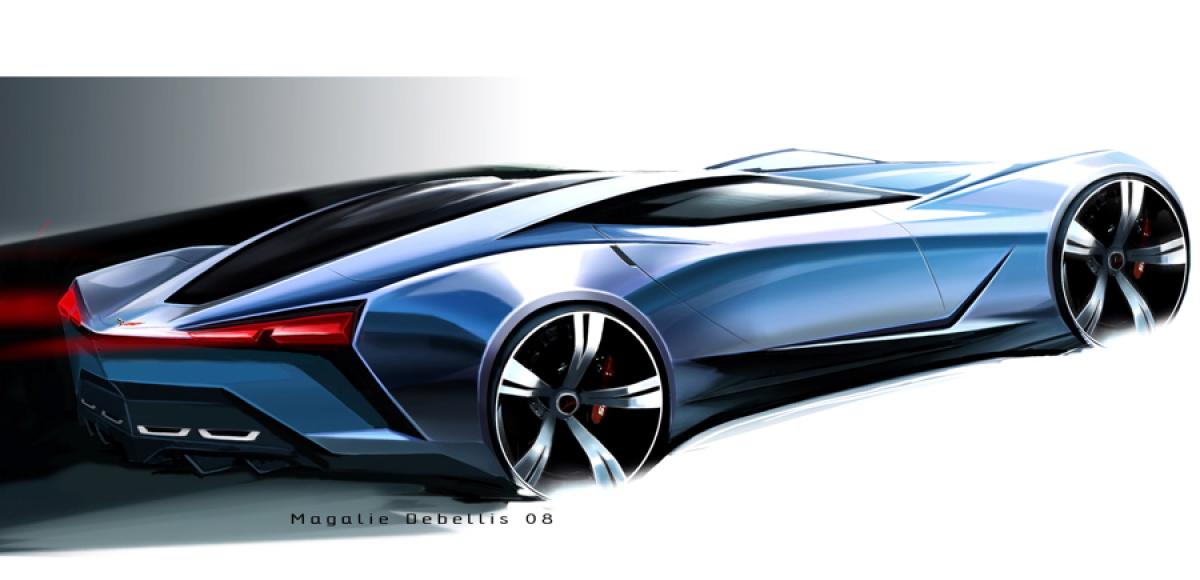 1200x580 Corvette Sketch - Corvette Stingray Sketch
