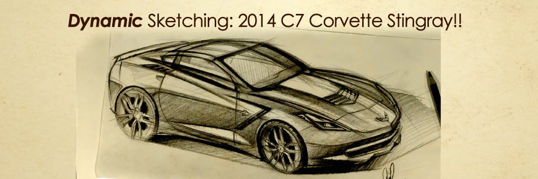 1080x360 Corvette Sketch Tutorial By Driven Mavens! - Corvette Stingray Sketch