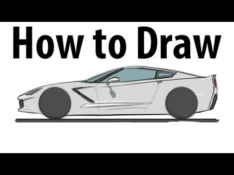 480x360 How To Draw A Chevrolet Corvette C7 - Corvette Stingray Sketch
