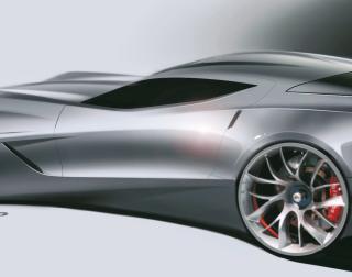 320x252 Sketch Of Seventh Generation Corvette - Corvette Stingray Sketch