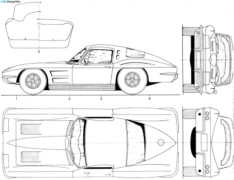 475x365 1964 Chevrolet Corvette Stingray Coupe C2 Corvette - Corvette Stingray Sketch