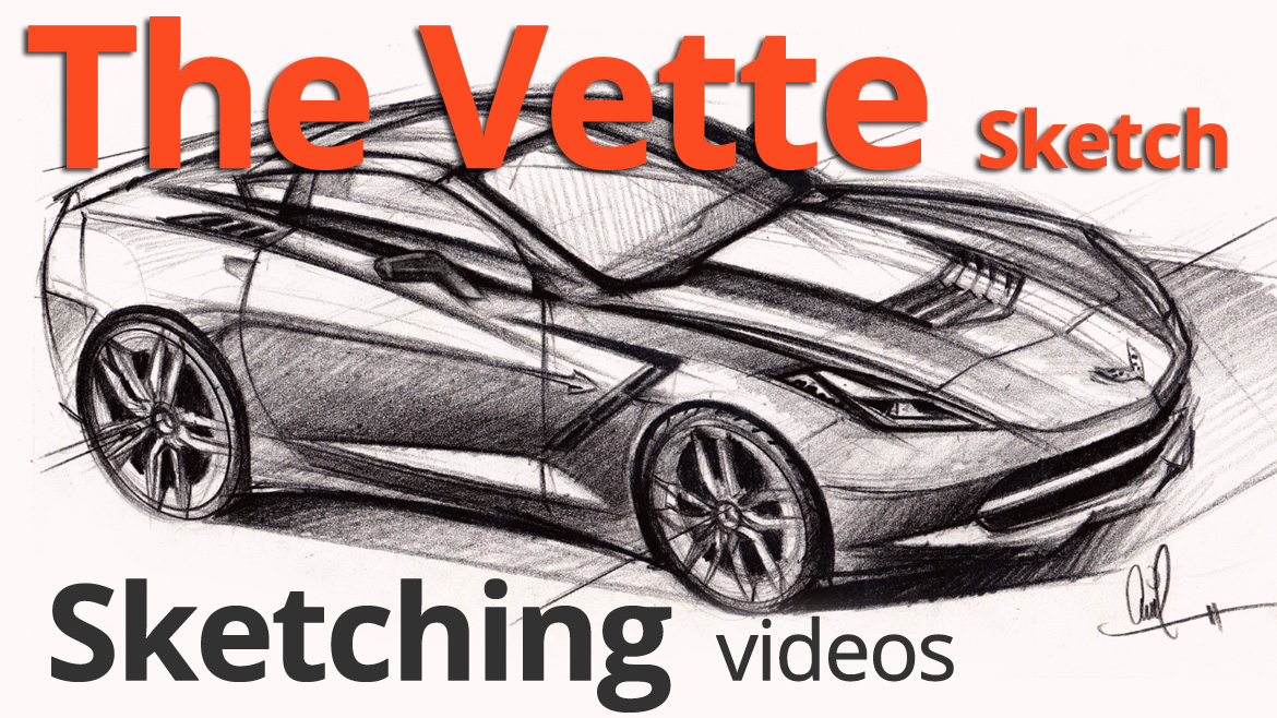 1170x658 2014 Corvette C7 Stingray Designer Sketch - Corvette Stingray Sketch
