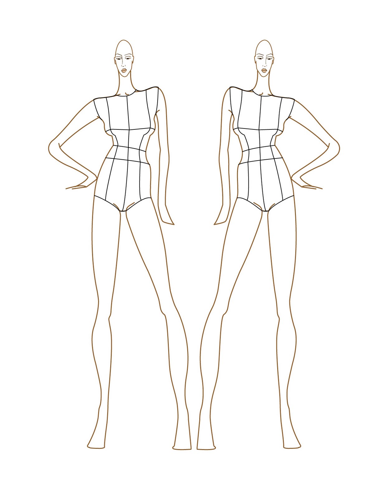 Costume Sketch Template at PaintingValley.com | Explore collection of