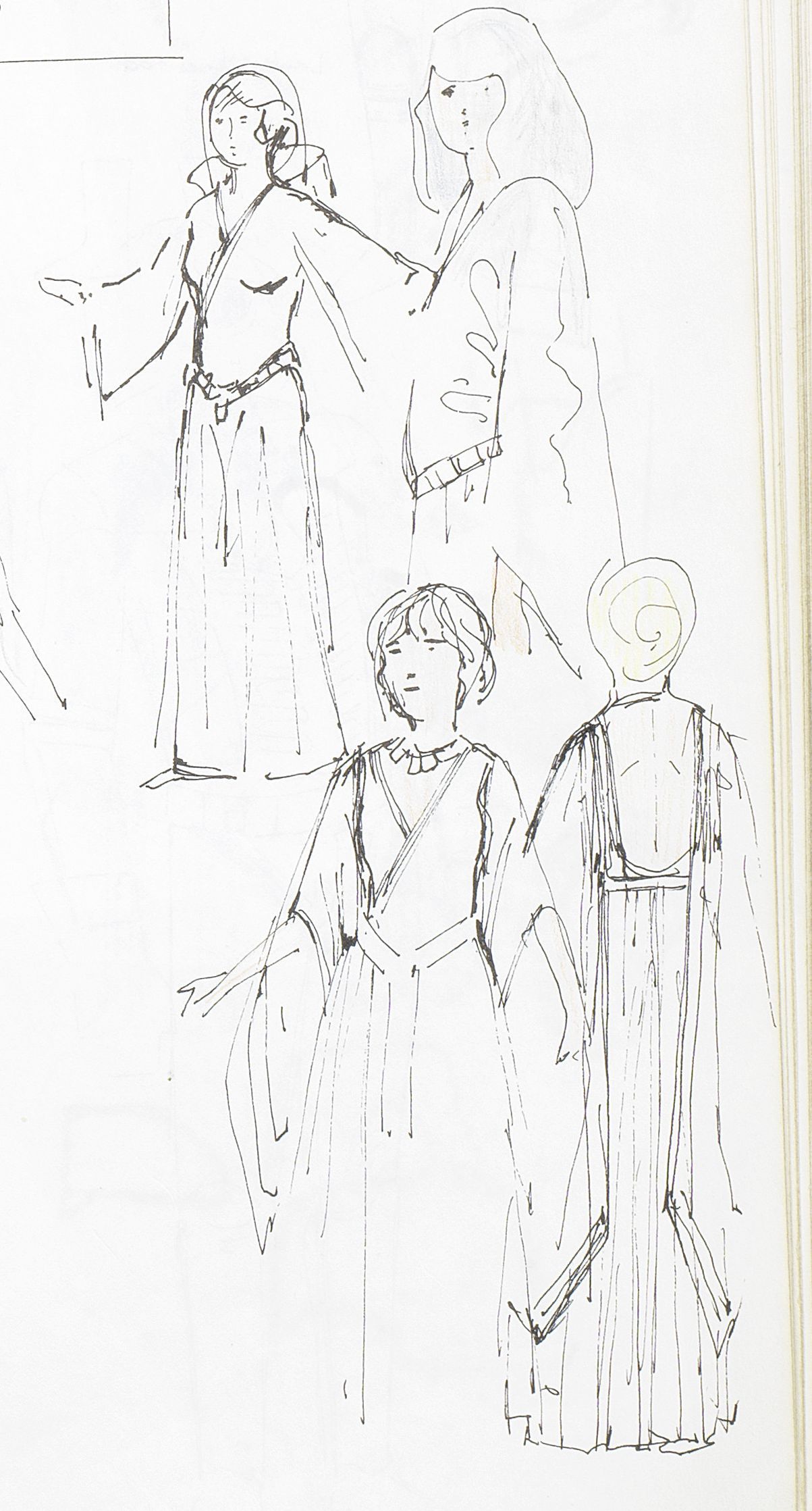 1203x2237 Original Star Wars Costume Sketches By John Mollo Are Being - Costume Sketches