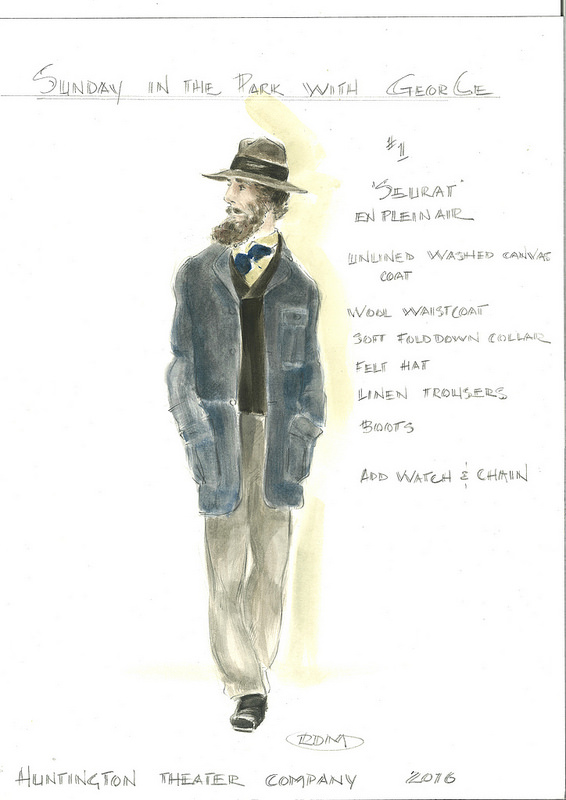 566x800 Sunday In The Park With George Costume Sketches - Costume Sketches