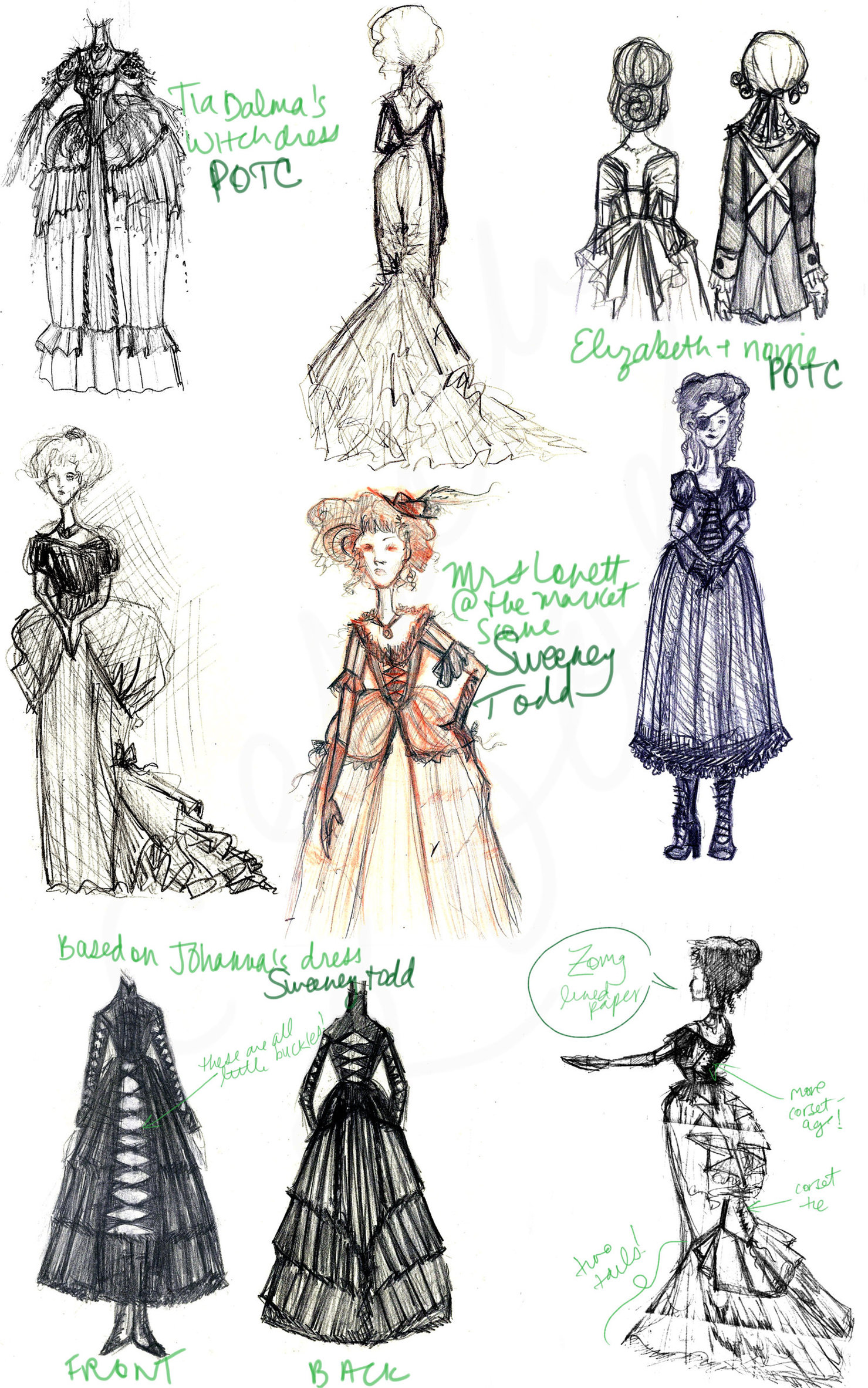1479x2365 Sweeney Other Costume Sketches By Esscoh - Costume Sketches