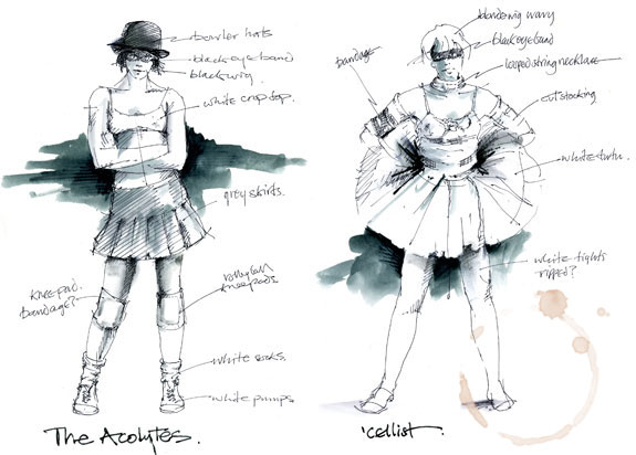 575x412 The Unstuck Diaries Costume Sketches - Costume Sketches