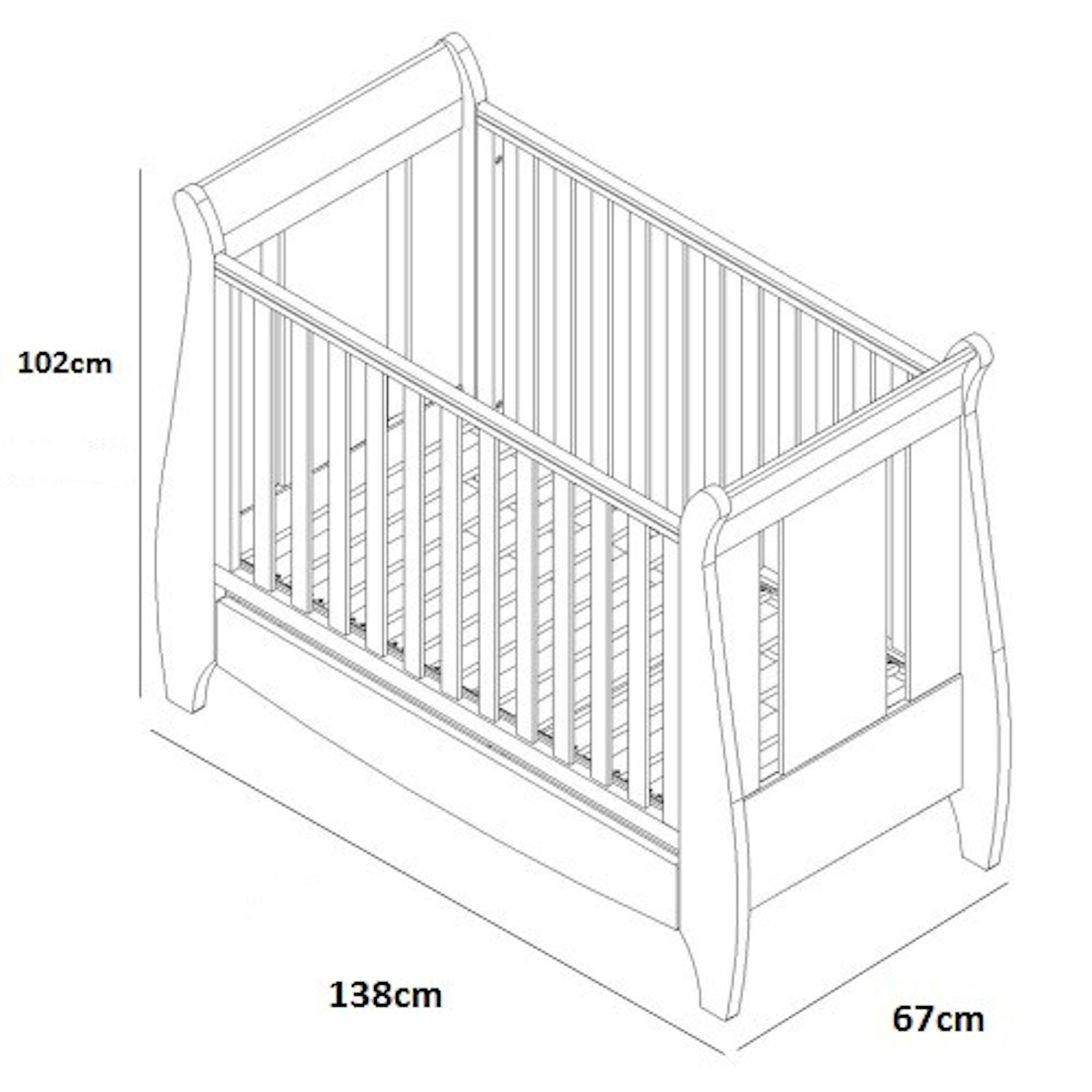 1600x1600 Tutti Bambini Katie Mini Cot Bed Amp Drawer - Cot Sketch