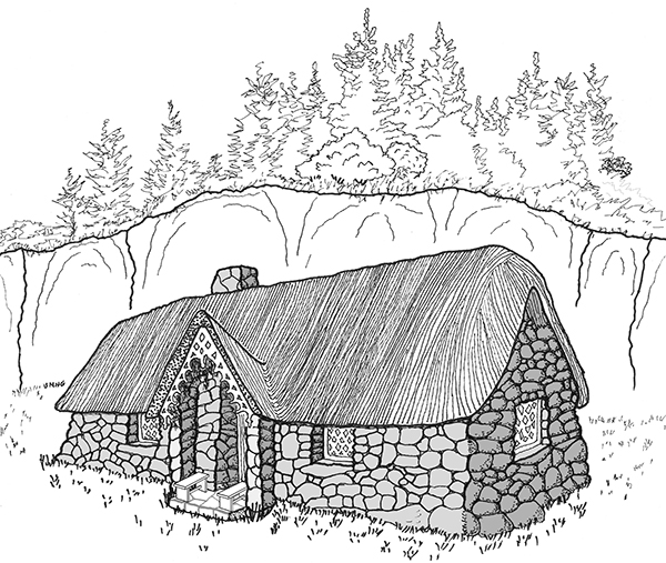 600x507 Cottage Sketch J.m. Ney Grimm - Cottage Sketch