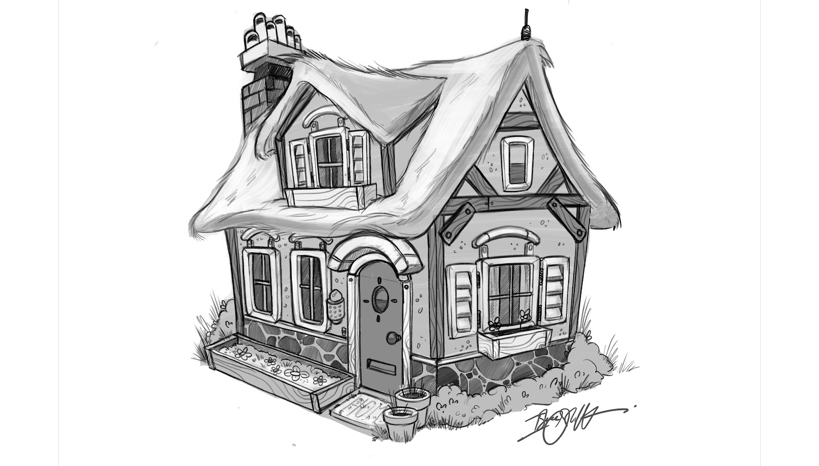 1600x910 Isaac Decano Cottage Sketch - Cottage Sketch