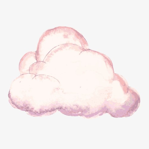 500x500 Clouds, Pink, Cotton Candy, Hand Painted Png Image And Clipart For - Cotton Candy Sketch